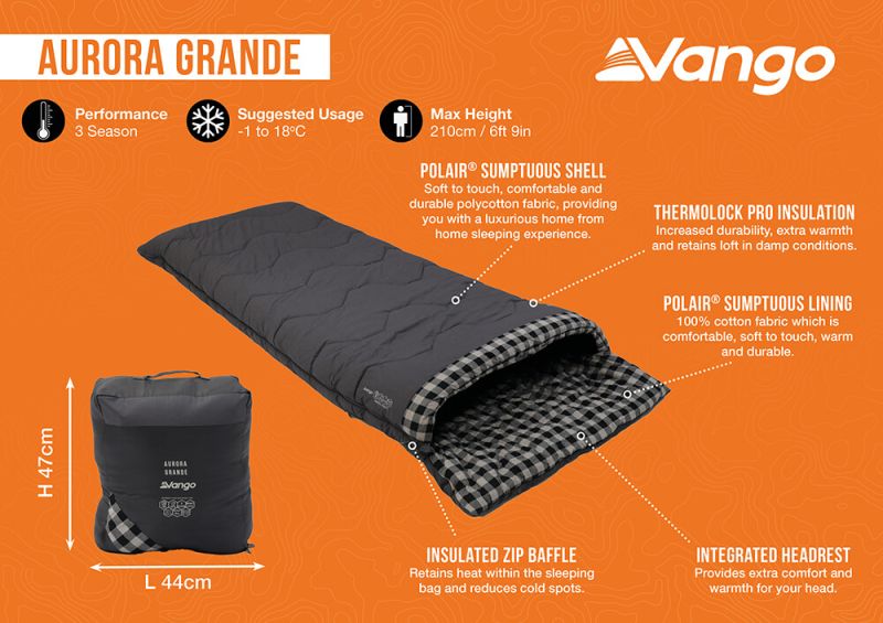 Vango Aurora Sleeping Bag Grande