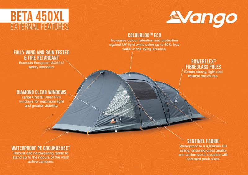 Vango Beta 450XL Poled Tent 2025