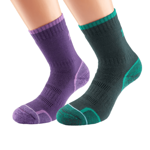 1000 Mile Ladies Walk Sock - Twin Pack Purple