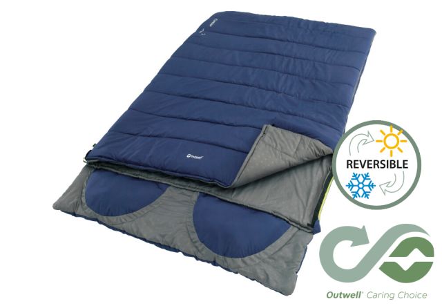 Outwell Contour Lux Double Sleeping Bag - Imperial Blue