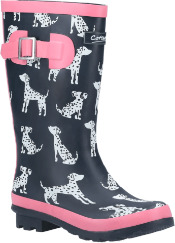 Cotswold Junior Spot Dalmatian Wellington Boot