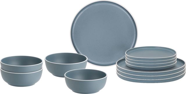 Brunner 12 Piece Dinner Set - Dolomit Blue