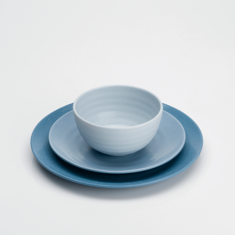 Flamefield Shades of Blue 12 piece Melamine Set