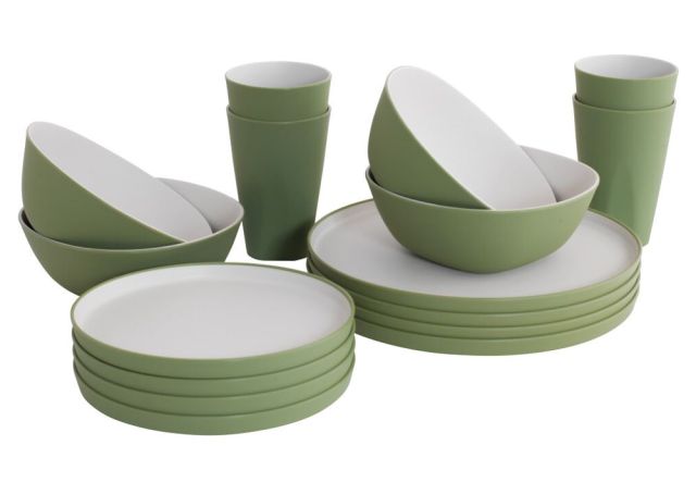 Outwell Gala 4 Person Dinner Set - Shadow Green