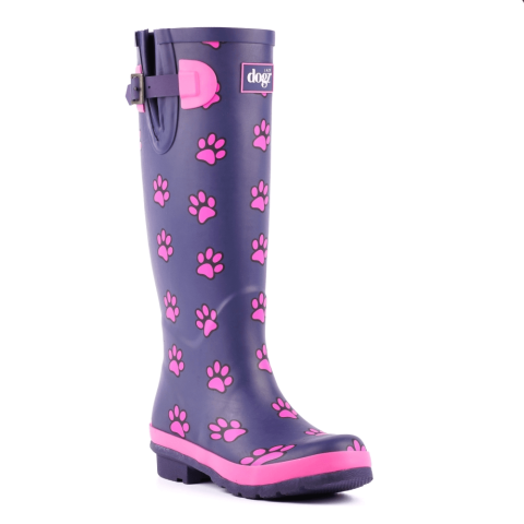 Lazy Dogz Navy Wellington Boots