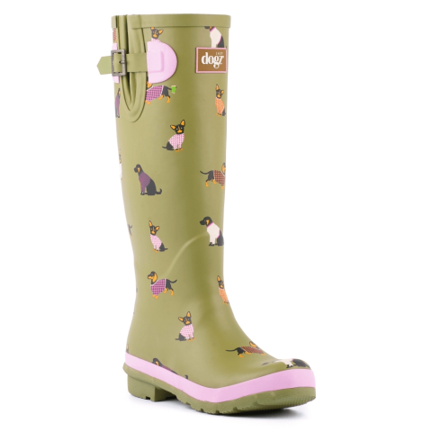 Lazy Dog Green Wellington Boots