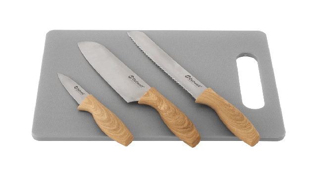 Outwell Caldas Knife Set with Cutting Board