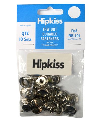 Hipkiss RE101 Material to Wood Press Stud Fasteners (Pack of 10)