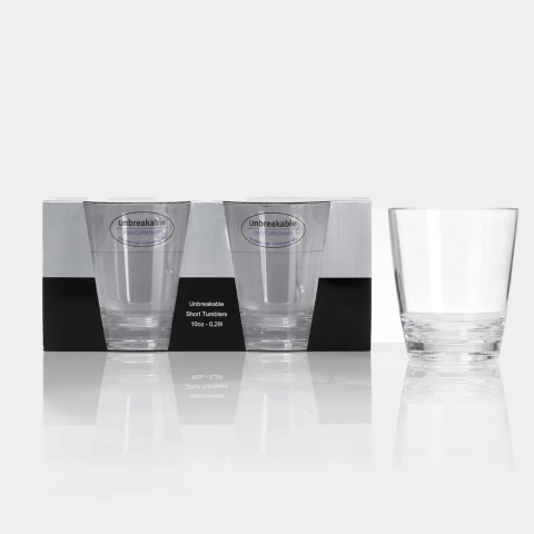 Polycarbonate Short Tumblers Pack of 2