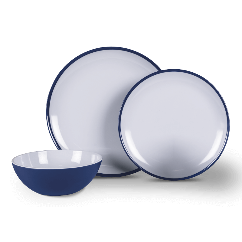 Melamine shop plates blue