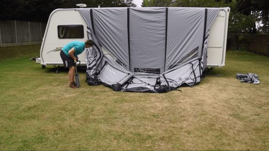 How to pitch an Inflatable Awning